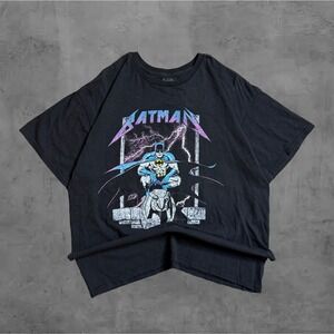 Batman Graphic T Shirt Men's Size L Black DC Comics Lightning Knight